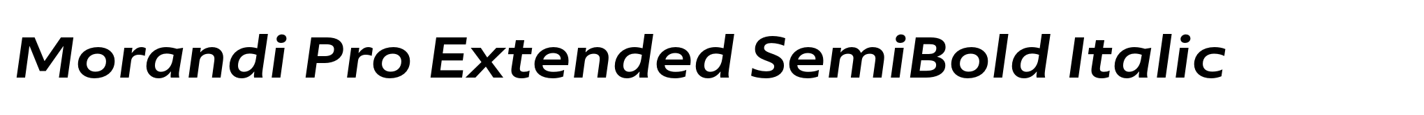 Morandi Pro Extended SemiBold Italic image